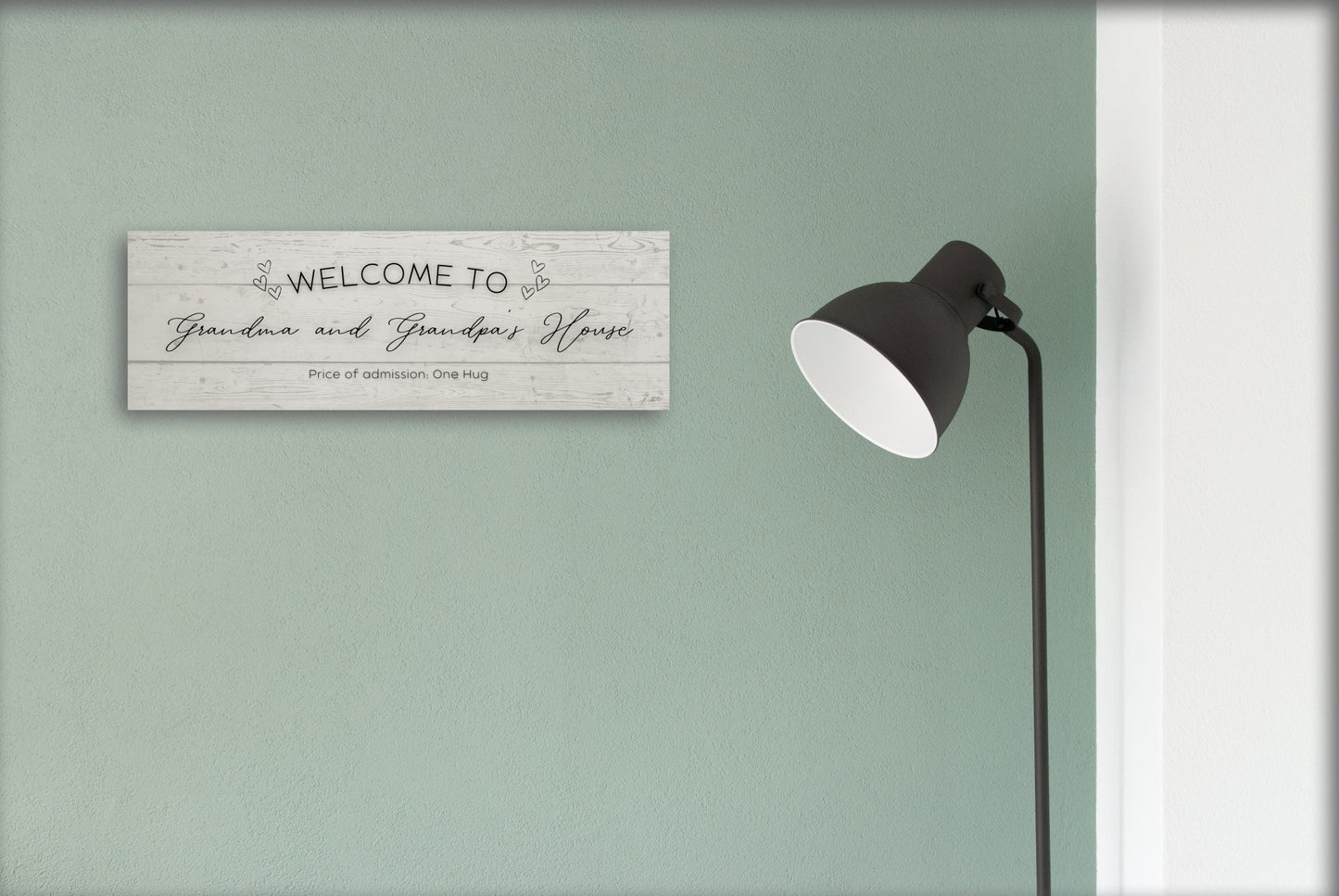 Welcome to Grandma and Grandpa's House Wood Sign
