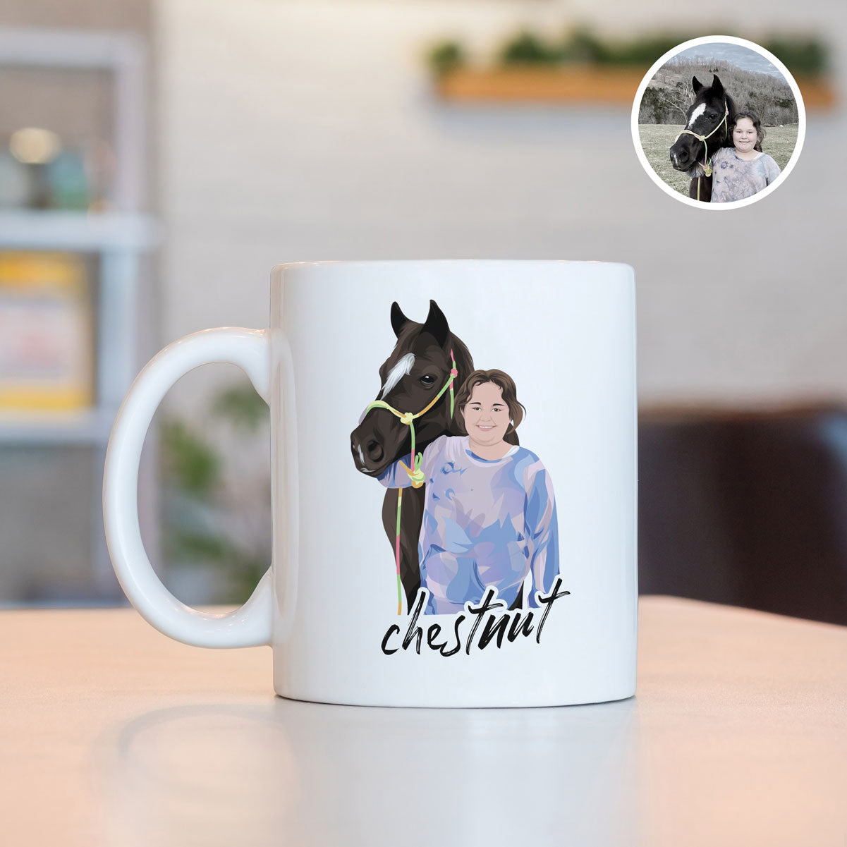 Custom Horse Drawing Mug