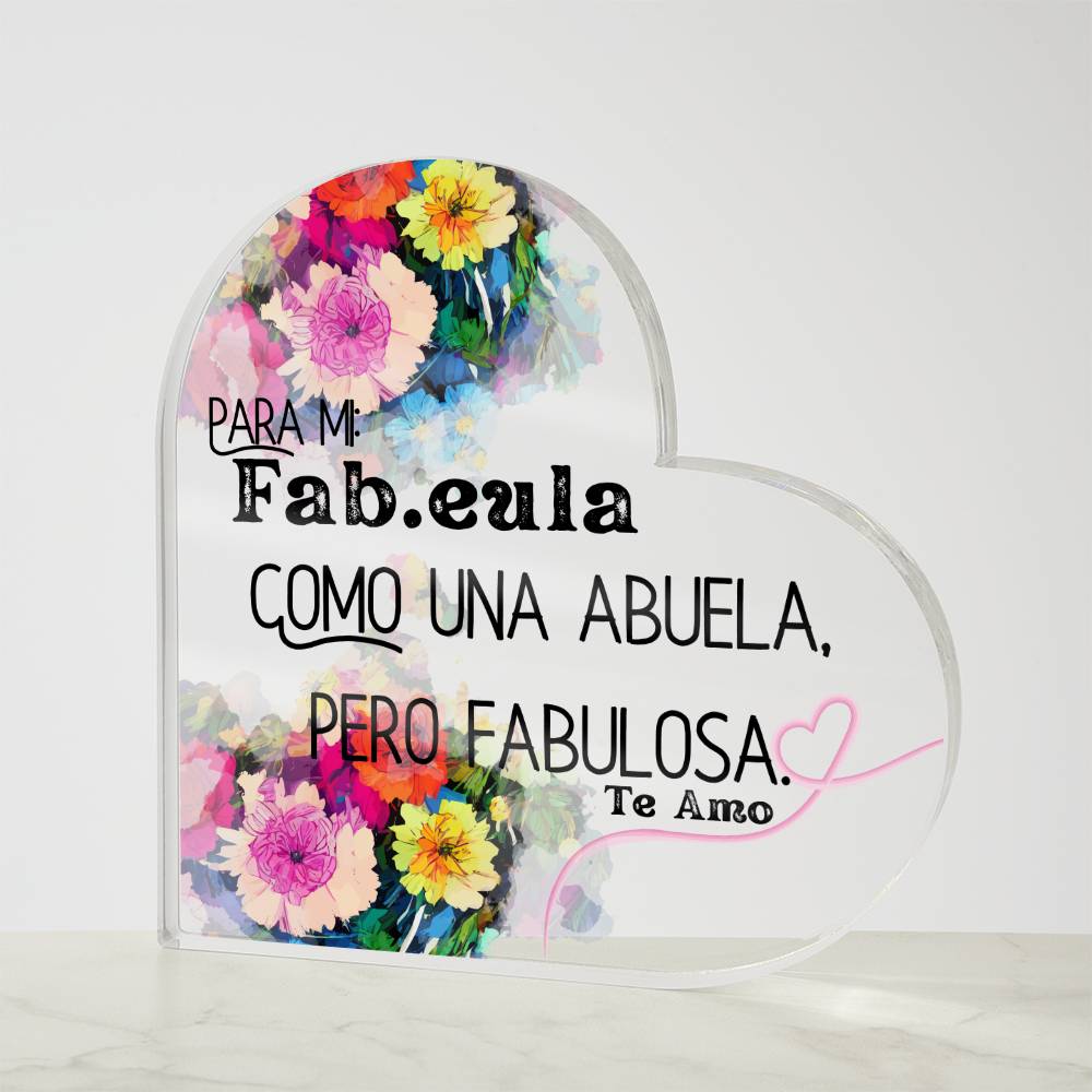 Para Mi Abuela Plaque